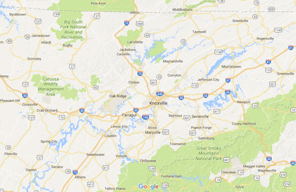 knoxville map